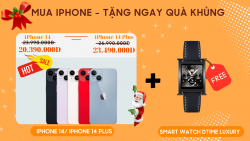 Mua iPhone 14, iPhone 14 Plus - Tặng ngay đồng hồ thông minh dTime Luxury đẳng cấp chủ tịch