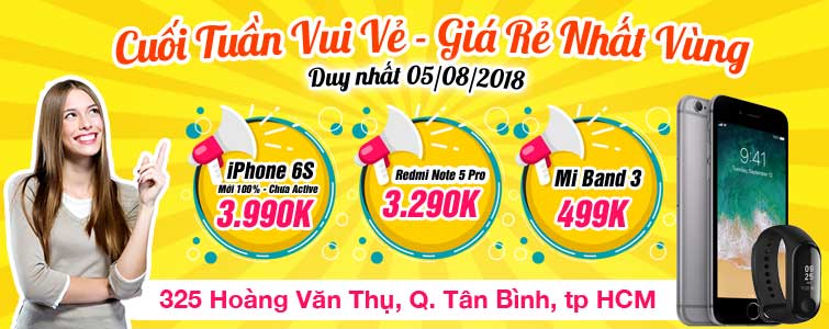 Bão Sale Khủng: Tặng Mi Band 3, iPhone 6S 3.490K tại 65 Hàm Nghi, Đà Nẵng