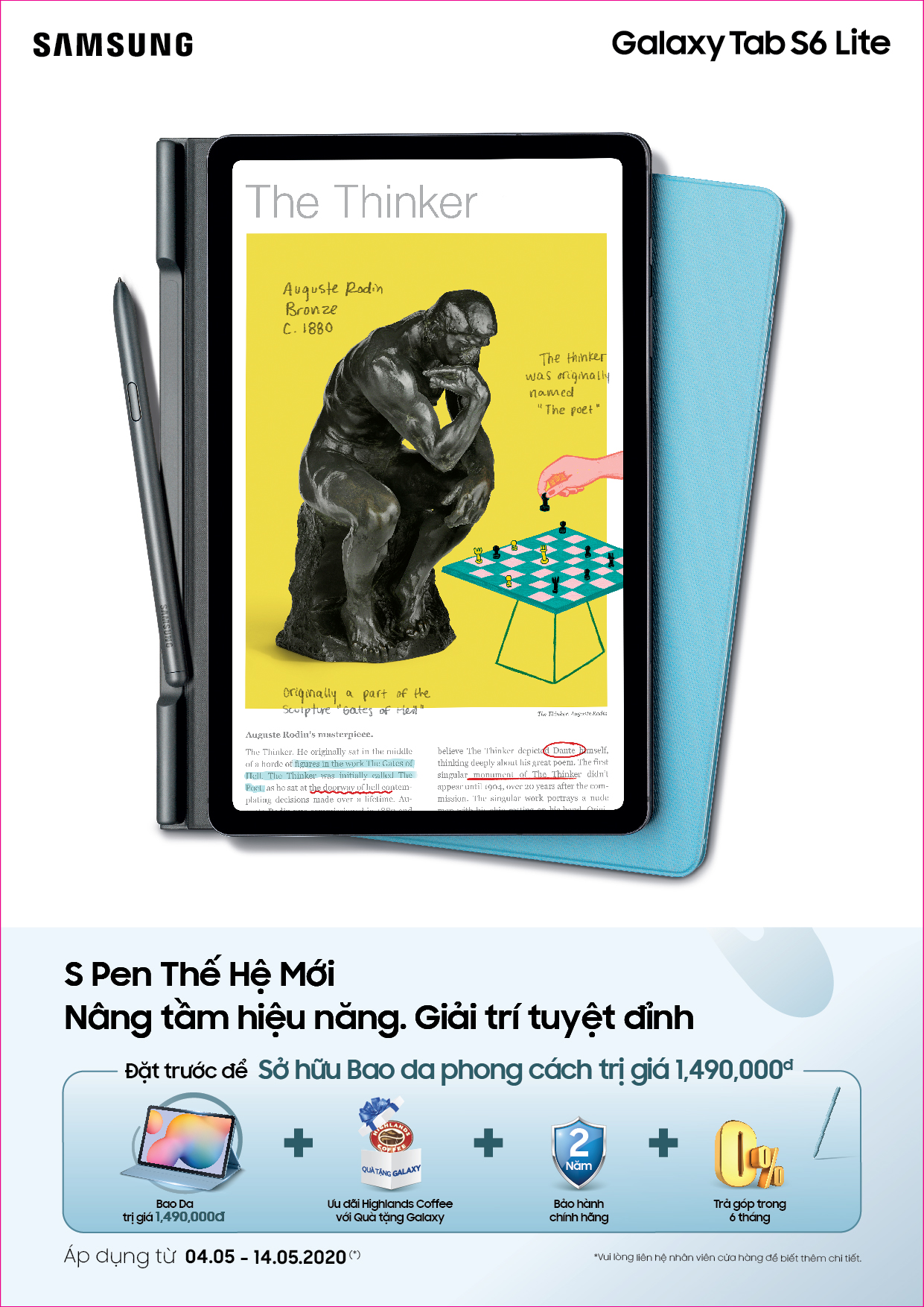 Ra mắt Galaxy Tab S6 Lite với bút S-pen thế hệ mới