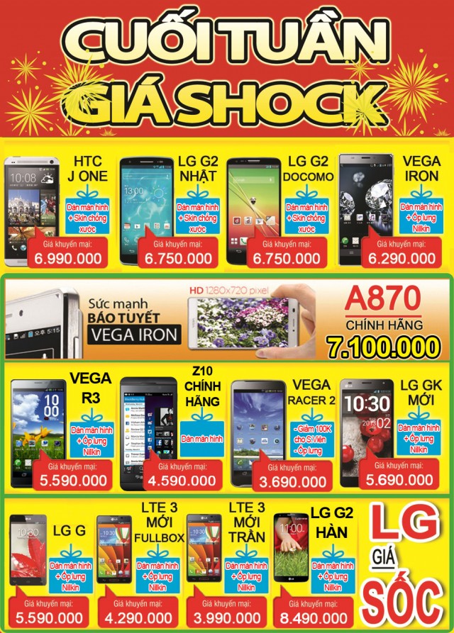 Khuyến mại SHOCK cuối tuần - Di Động Thông Minh