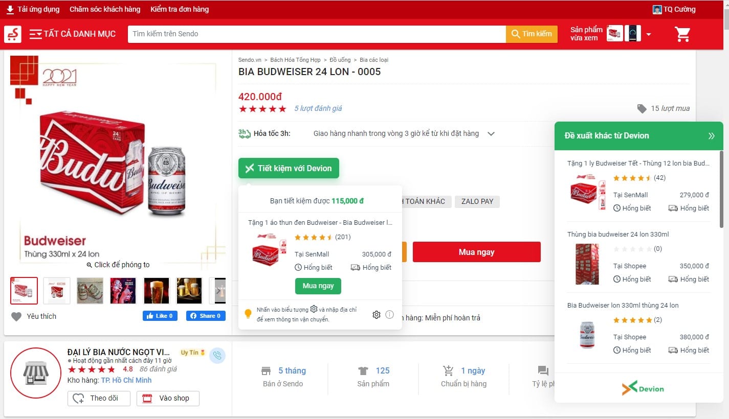 Mua hàng tại Shopee, Tiki, Sendo nhất định phải cài Devion - Di Động Thông Minh