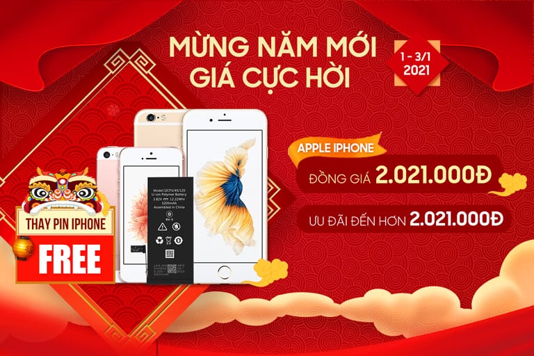 Mừng Năm Mới - Giá Cực Hời: Apple iPhone đồng giá 2.021.000đ