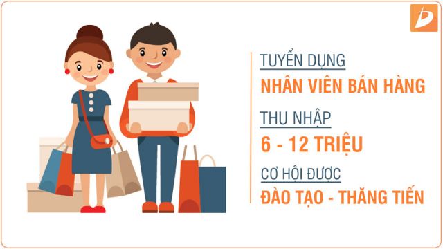 Tuyển dụng Nhân Viên Bán Hàng - Thu nhập hấp dẫn 6-12 triệu - Di Động Thông Minh