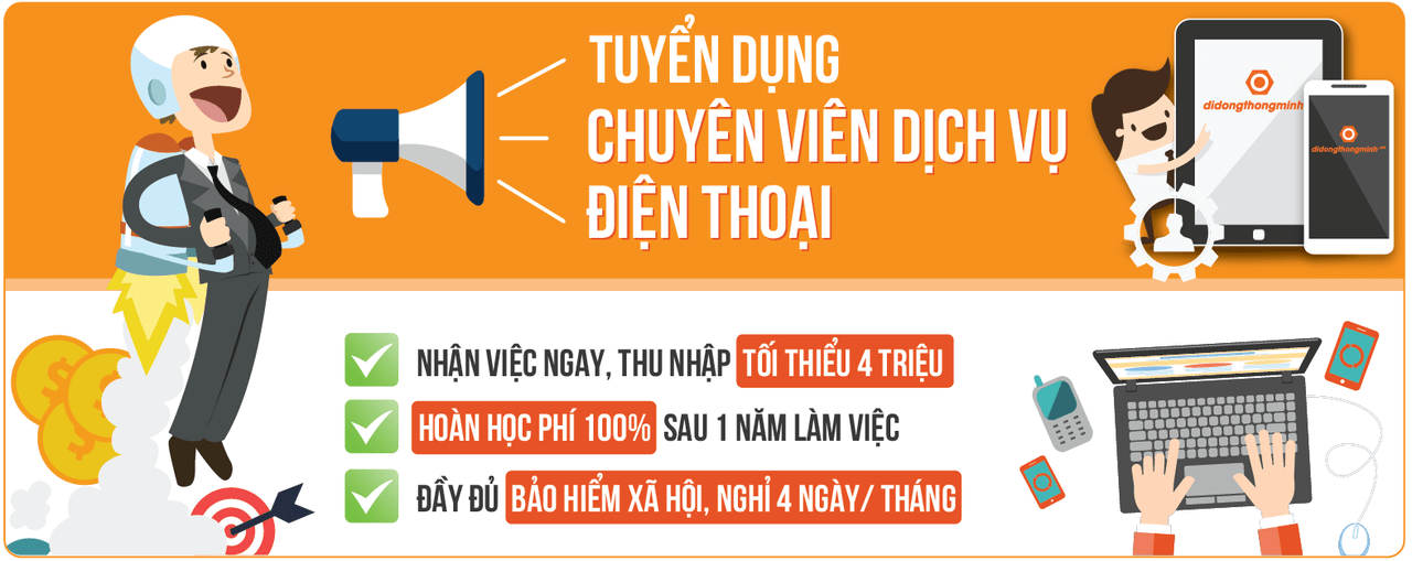 Tuyển sinh chuyên viên dịch vụ điện thoại - đi làm ngay