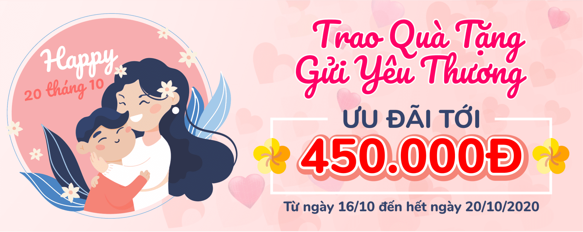 Trao Quà Tặng - Gửi Yêu Thương: Ưu đãi tới 450.000đ khuyến mại 20/10 - Di Động Thông Minh