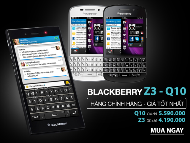 BLACKBERRY CHÍNH HÃNG GIÁ SỐC TẠI DI ĐỘNG THÔNG MINH - Di Động Thông Minh