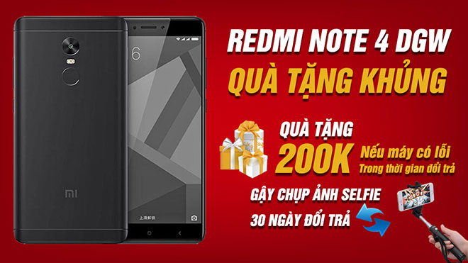 Giảm SHOCK 500K, Xiaomi Redmi Note 4 chính hãng DGW 4G/64G đáng mua nhất tầm giá 4 triệu - Di Động Thông Minh