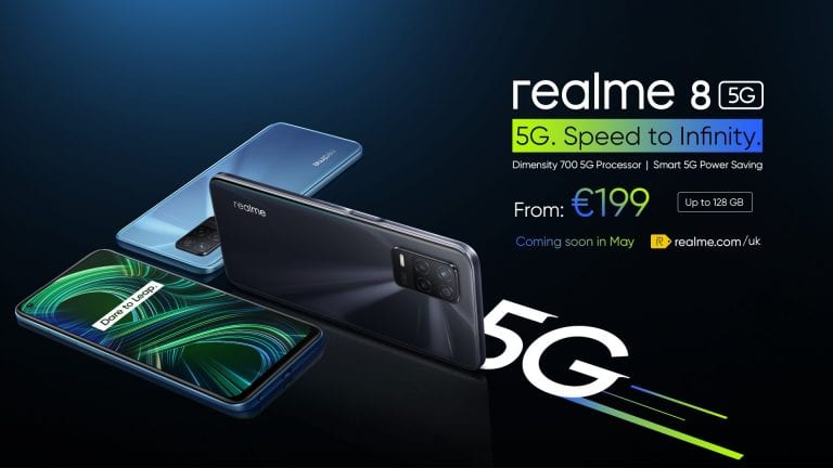 Ra mắt Realme 8 5G: Màn hình 90Hz, Dimensity 700, pin 5000mAh