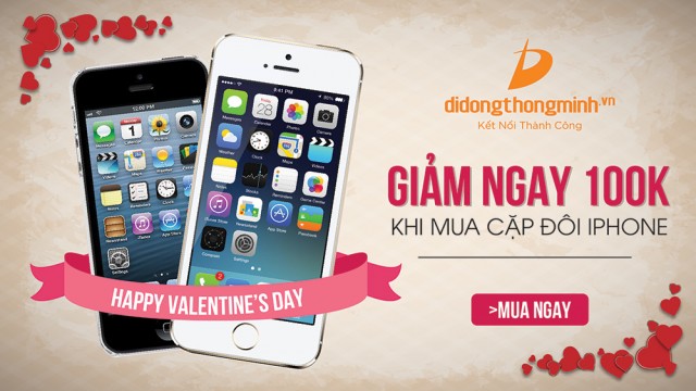 Khuyến mãi đặc biệt dịp Valentine - Di Động Thông Minh