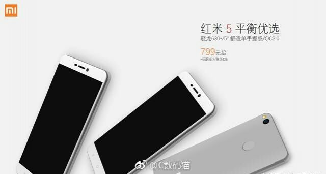 Xiaomi Redmi 5 rò rỉ cấu hình: chip Snapdragon 625/630, Ram 4Gb, giá từ 2,9tr - Di Động Thông Minh
