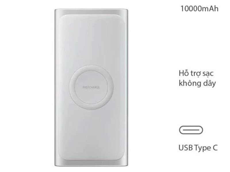 Pin Sạc Dự Phòng Kiêm Sạc Không Dây Samsung WIRELESS EB-U1200 10.000 mAh Chính Hãng