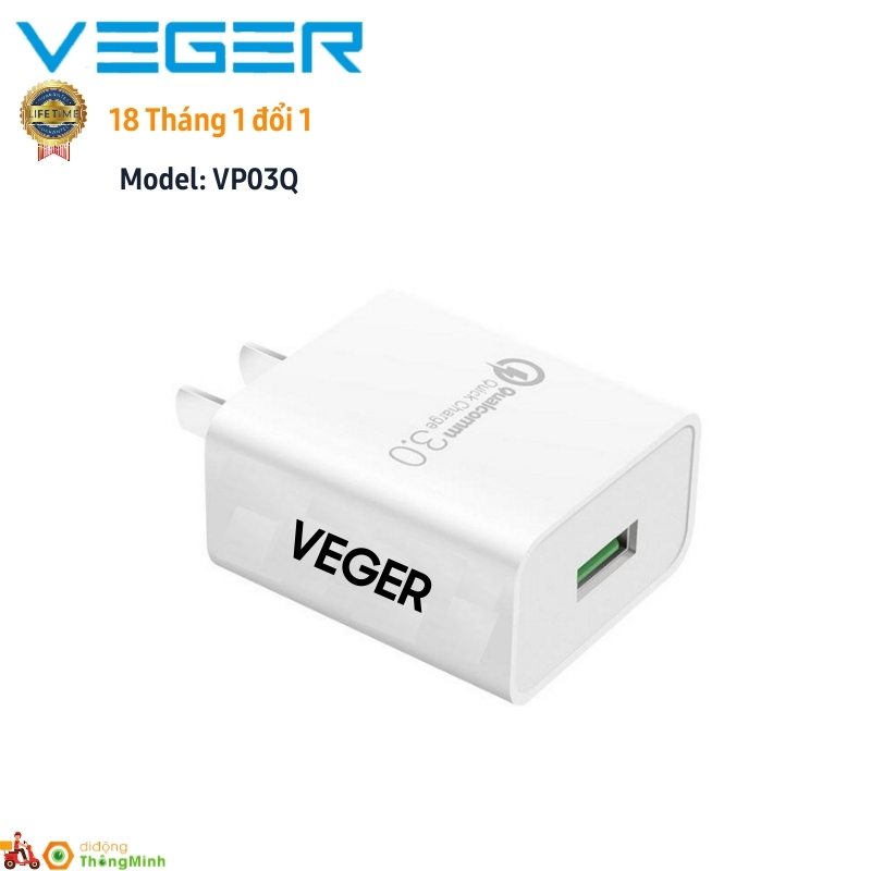 Củ Sạc Nhanh Veger VP03Q 18W