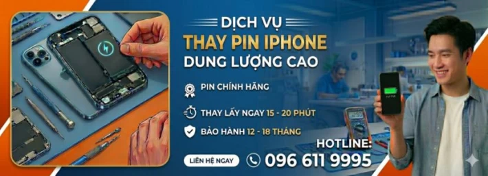 Thay pin iphone dung lượng cao