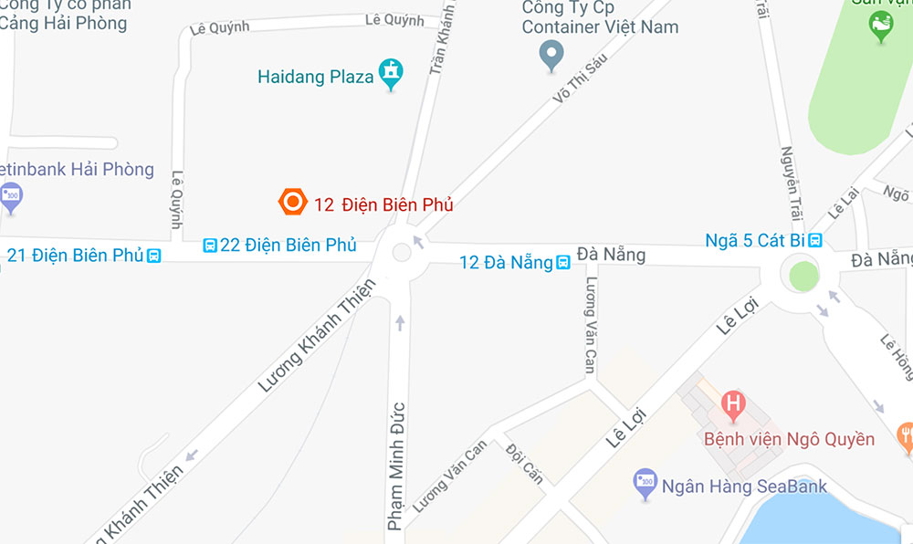 Bản đồ địa điểm mua Xiaomi tại 12 Điện Biên Phủ, Hải Phòng - mua xiaomi tại hải phòng