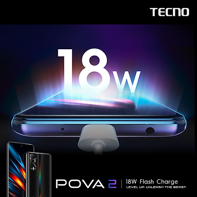 Tecno Pova 2 6GB/128GB Chính Hãng sở hữu thiết kế trẻ trung, thời ...