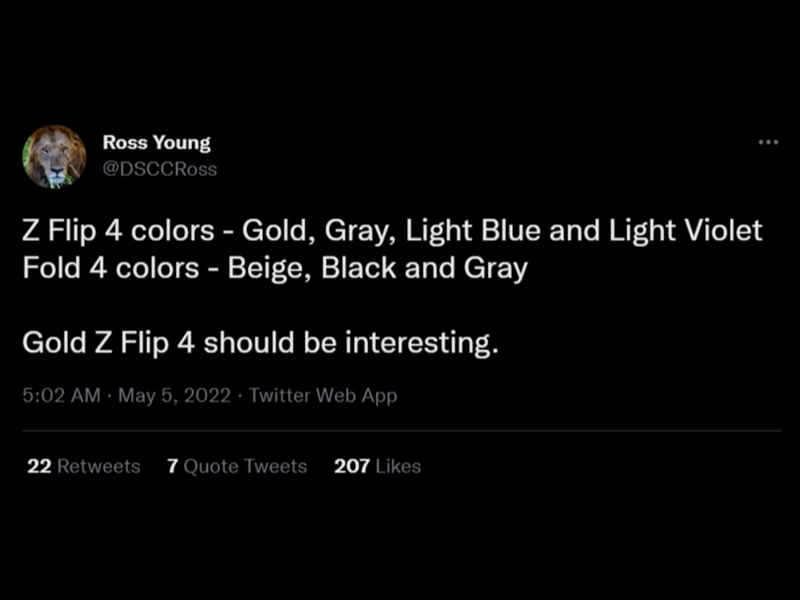 Tin đồn về màu sắc mới trên Galaxy Z Fold4 và Galaxy Z Flip4
