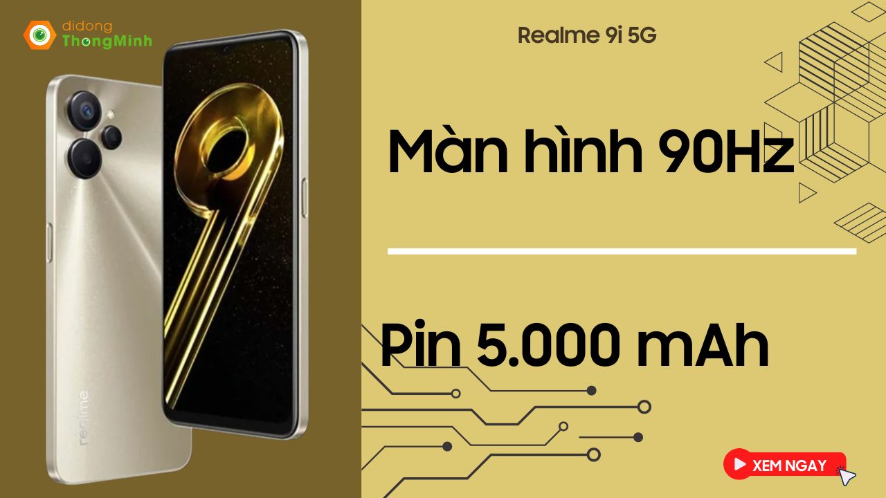 Realme 9i 5G xác nhận đi kèm màn hình LCD 90Hz và pin 5.000 mAh, sạc nhanh 18W