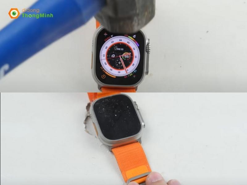 Apple Watch Ultra trải qua bài kiểm tra dùng búa đập