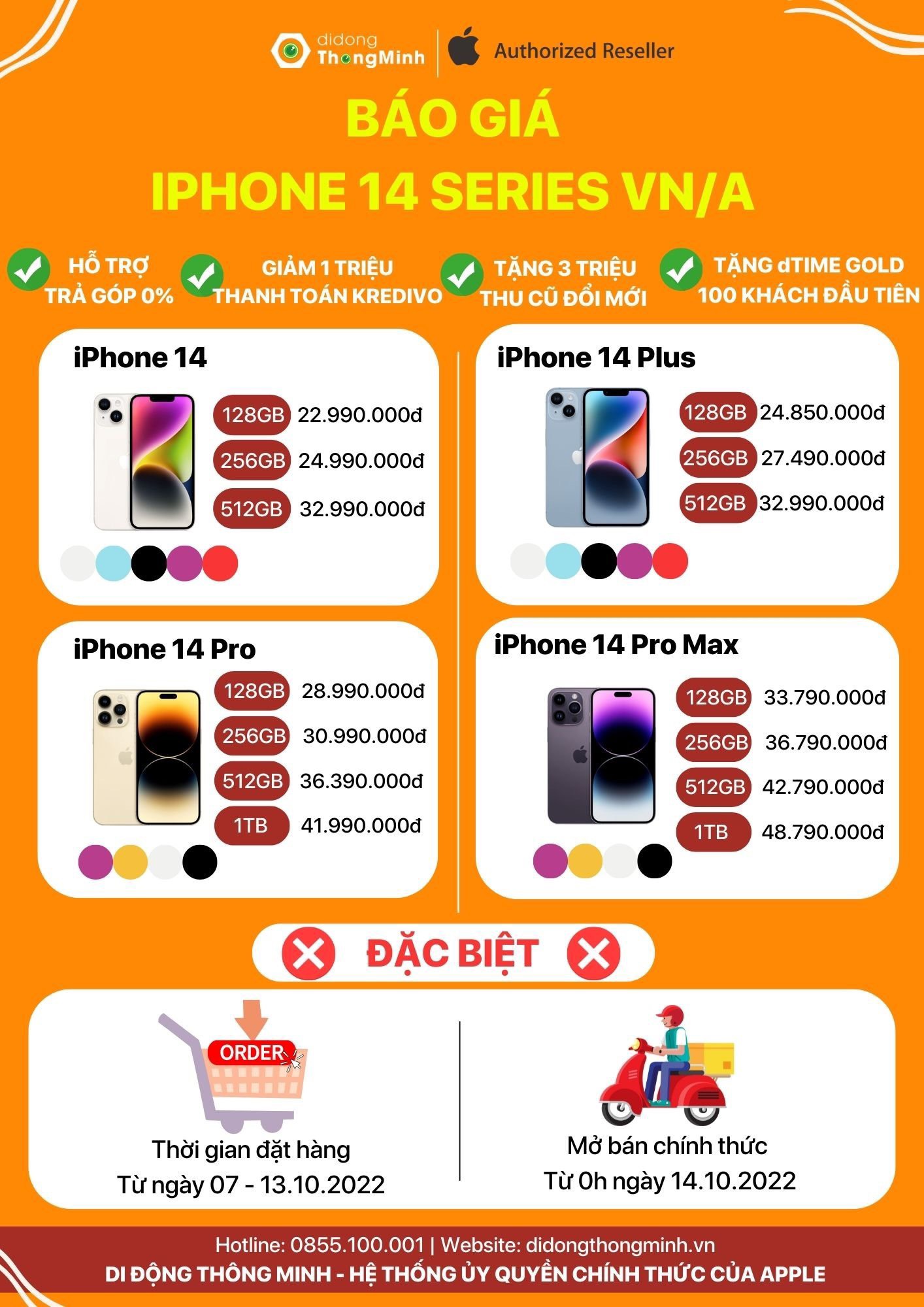 Gía bán iPhone 14