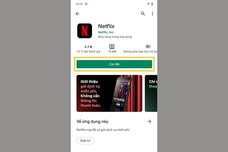 Tải ứng dụng Netflix cho điện thoại