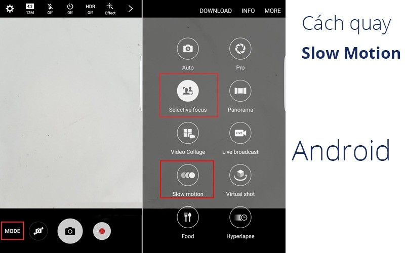 Quay video slow motion trên điện thoại Samsung