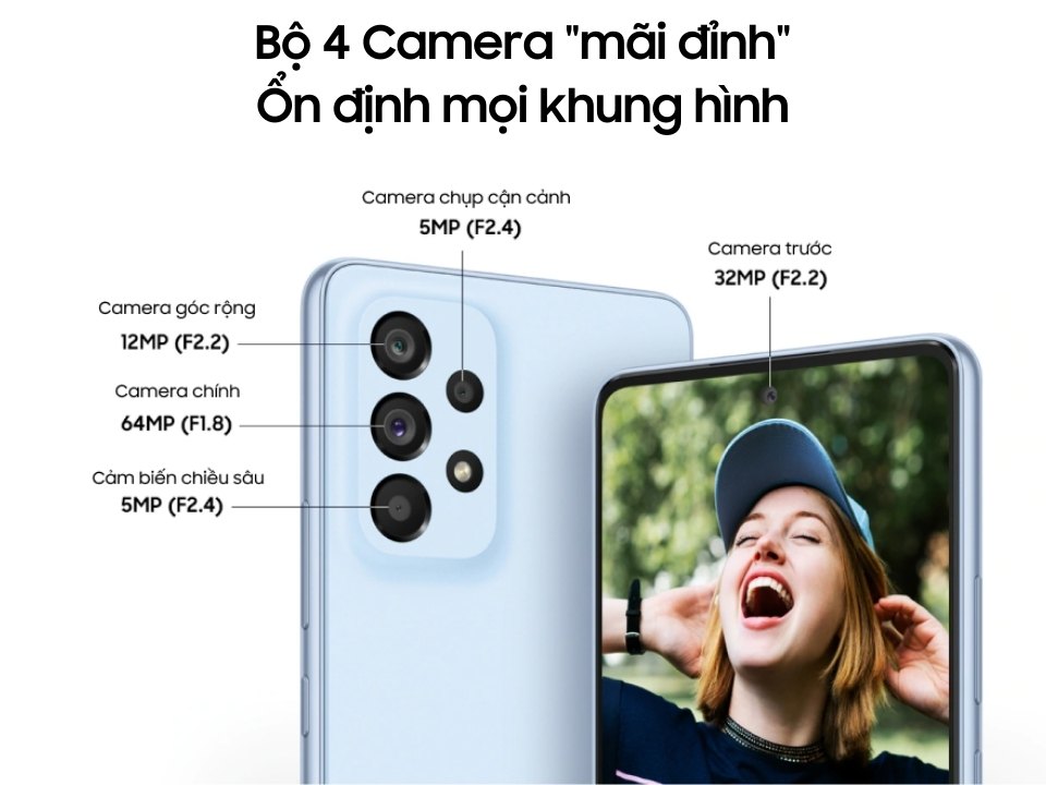 Galaxy A53 5G được trang bị cụm 4 camera