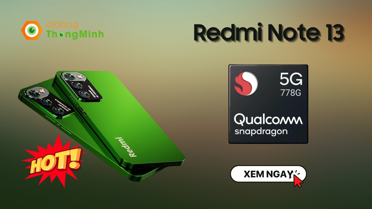 Redmi Note 13 lộ thiết kế vuông vức, màn hình tần số quét 144 Hz cùng chip Snapdragon 778G 5G