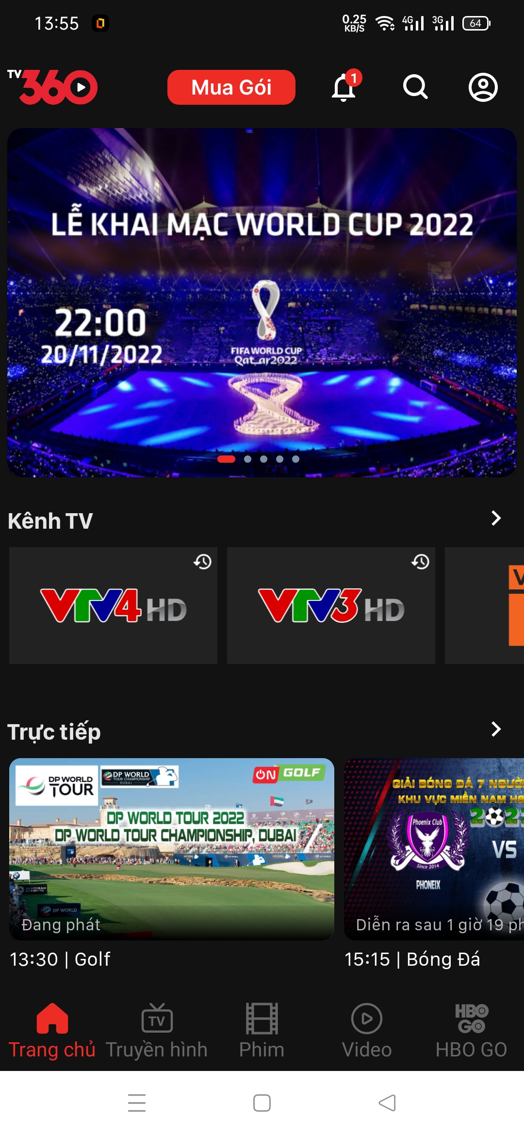 Xem World Cup 2022 trên điện thoại Smartphone bằng ứng dụng TV360