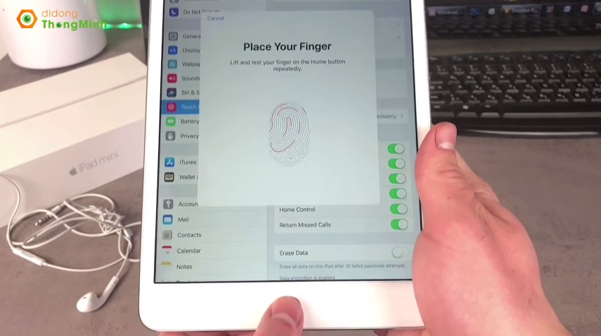 Kiểm tra touch ID