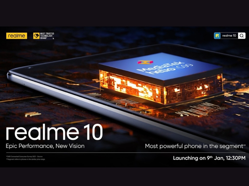 Sự kiện ra mắt Realme 10 tại Ấn Độ vào ngày 9/1