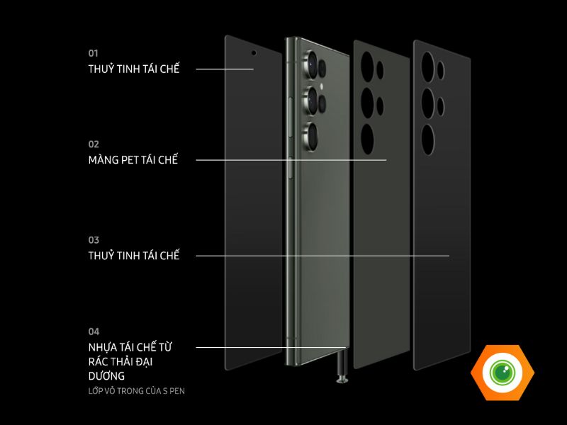 Thiết kế khung viền trên Samsung Galaxy S23 Ultra được chế tác mỏng hơn