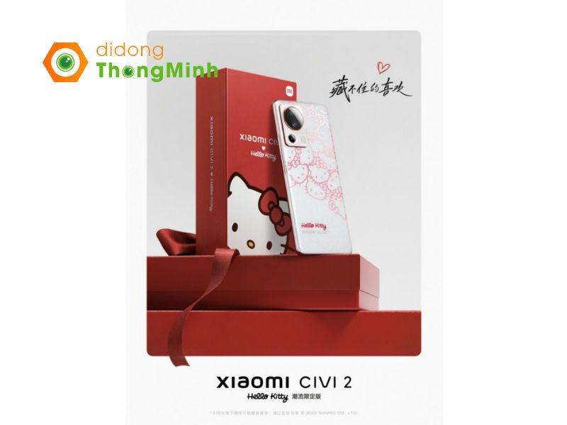 Xiaomi phát hành Civi 2 phiên bản Hello Kitty siêu dễ thương