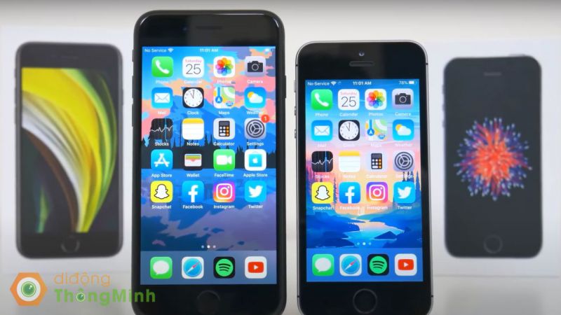 HIệu năng trên hai chiếc điện thoại iPhone SE 2016 và 2020