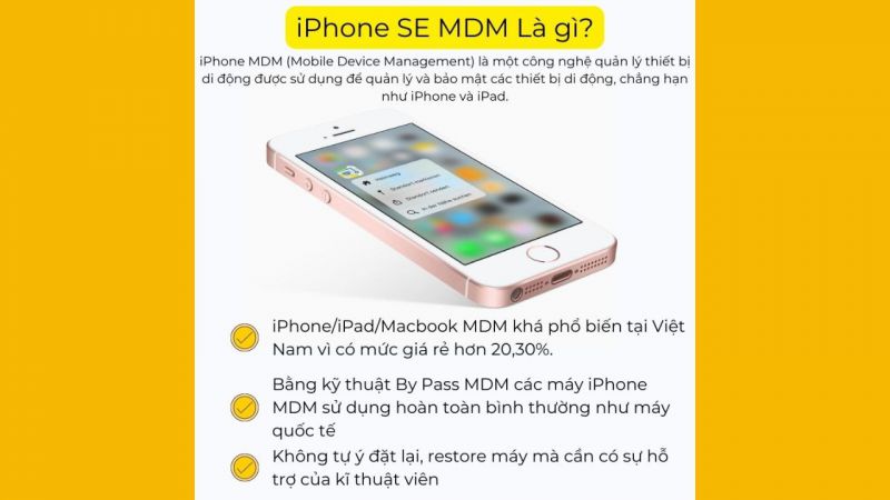 iPhone SE MDM là gì