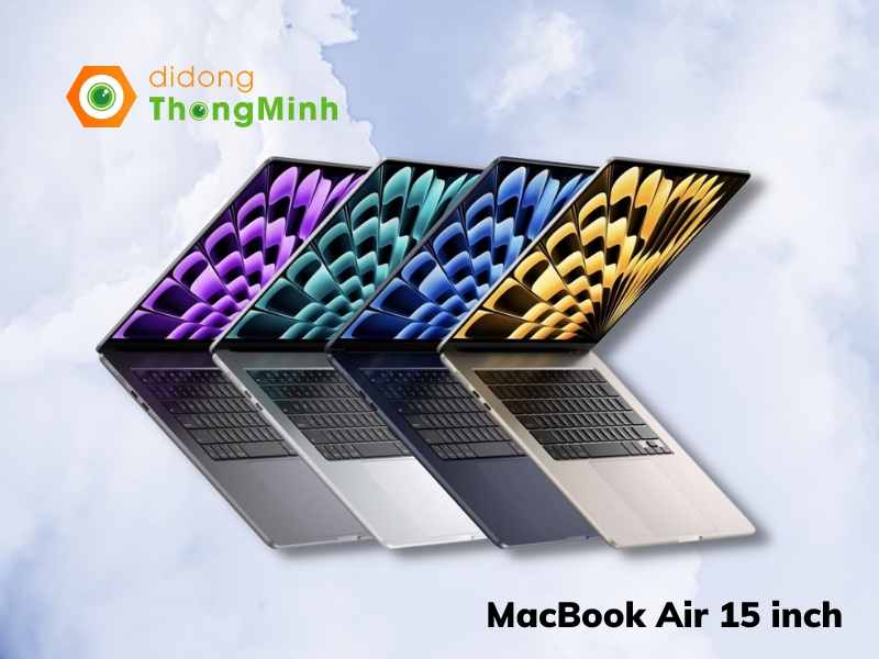 Bốn tùy chọn màu MacBook Air 15 inch ~ 30 triệu đồng