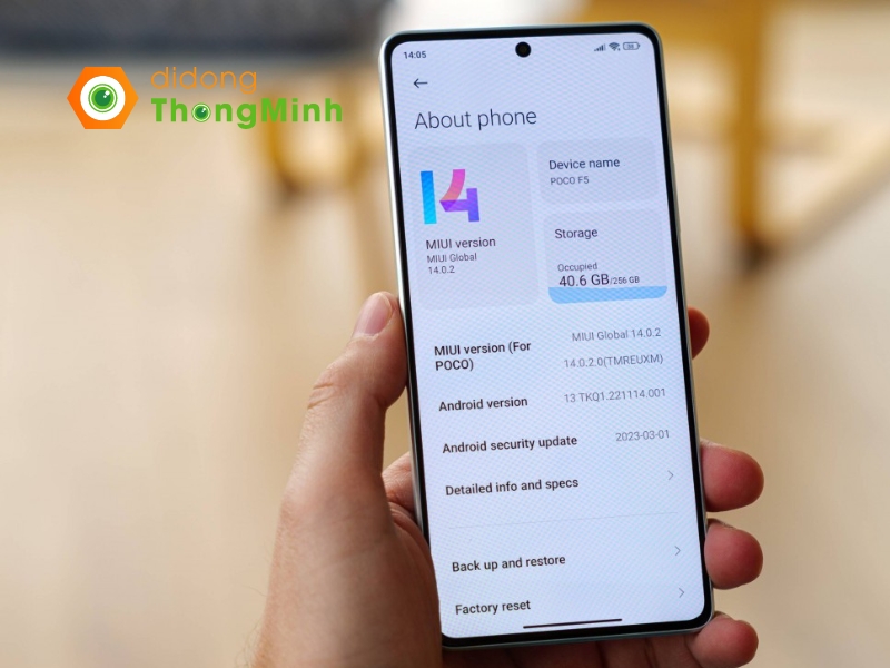  Màn hình Redmi Note 12 Turbo 8GB/256GB rất thân thiện với mắt