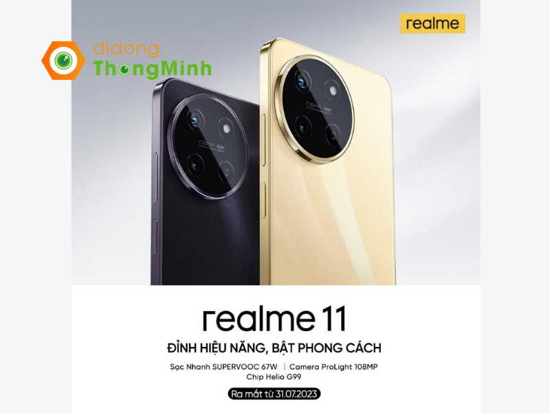 Realme 11 4G sẽ được trình làng vào ngày 31/7 tại Việt Nam