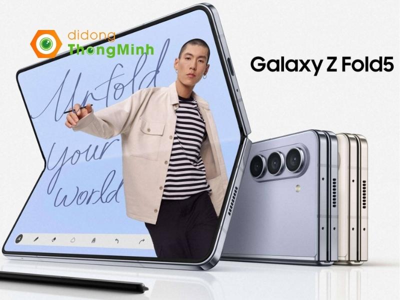 Galaxy Z Fold5 sở hữu thiết kế bản lề mới, không có khoảng trống khi đóng điện thoại