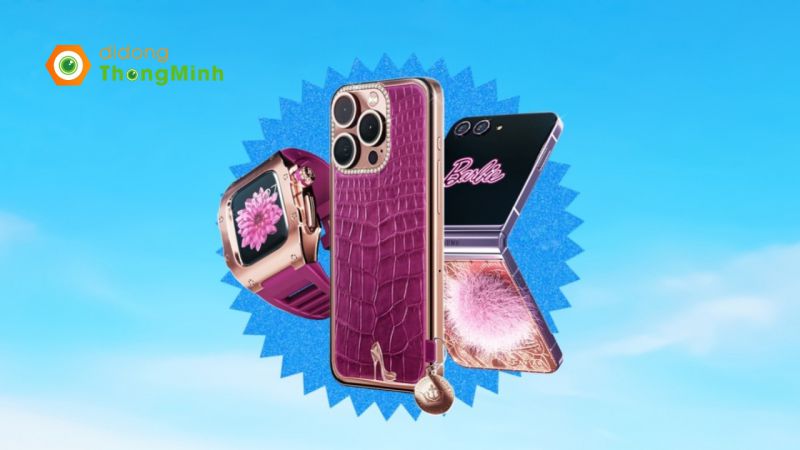iPhone 15 Pro, Galaxy Z Flip5 và Apple Watch Series 9 với thiết kế Barbiecore