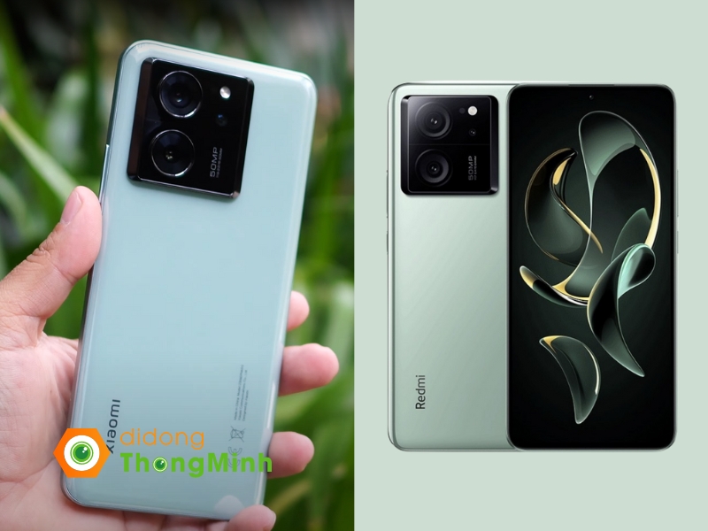 Xiaomi 13T có in logo Xiaomi phía sau trong khi K60 Ultra có logo Redmi