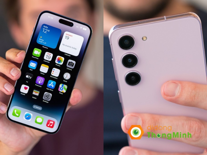 So sánh pin, sạc và loa giữa Apple iPhone 14 Pro và Samsung Galaxy S23