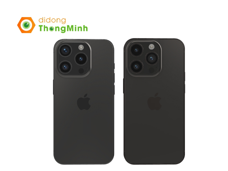 So sánh kích thước giữa iPhone 15 Pro và iPhone 14 Pro