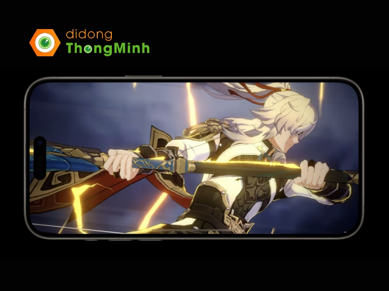 Màn hình iPhone 15 Pro Max được tinh chỉnh phần viền siêu mỏng, có chút cong nhẹ