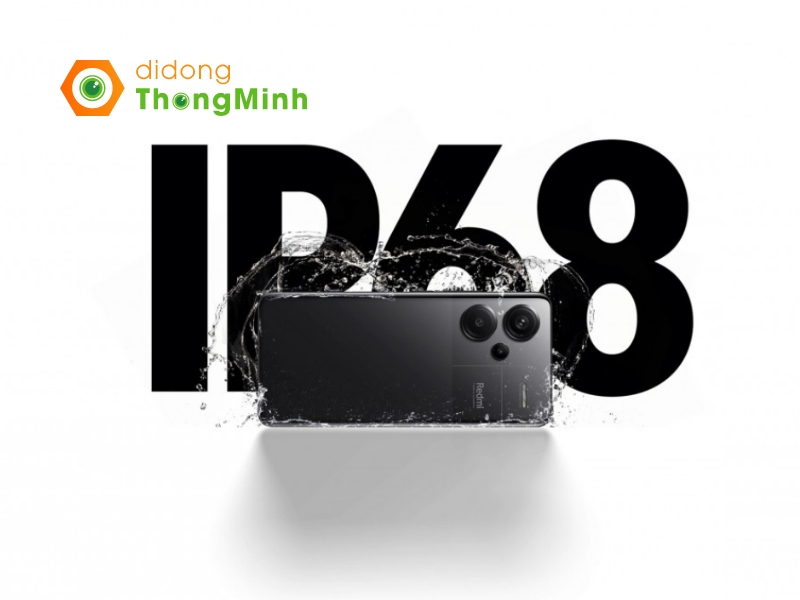 Redmi Note 13 Pro+ có khả năng chống bụi kháng nước chuẩn IP68