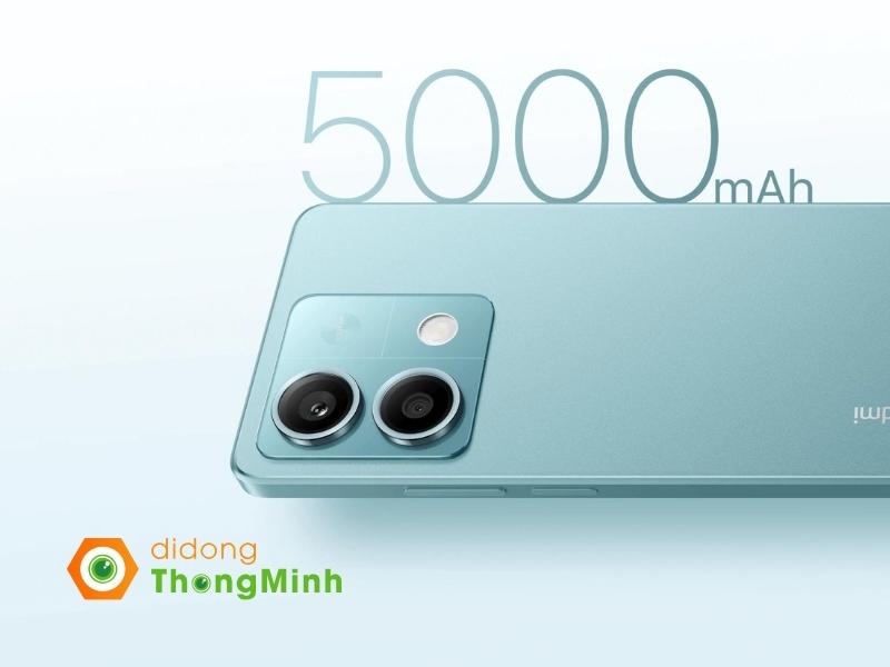 Xiaomi Redmi Note 13 còn tích hợp viên pin 5000 mAh, đi kèm với sạc 33W