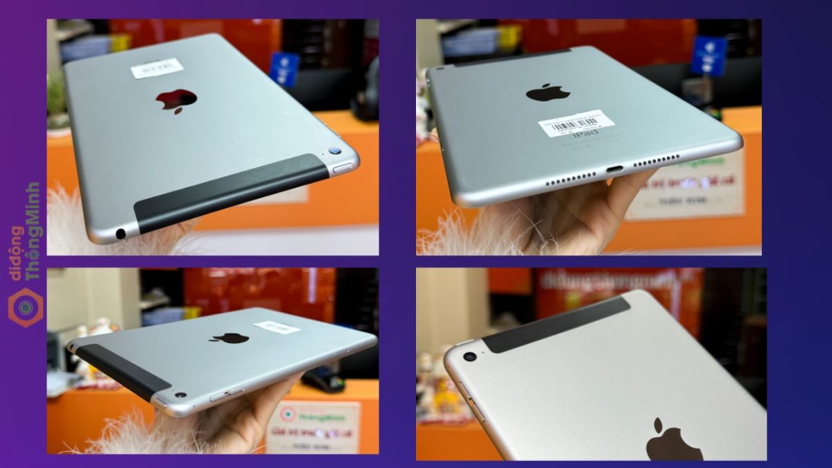 Cận cảnh iPad Mini 4 cũ pin zin 96% tại Di Động Thông Minh