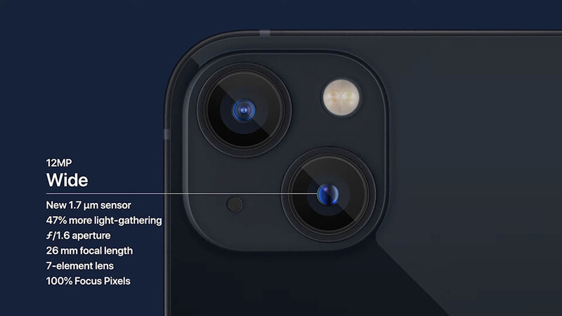 Điện thoại iPhone 13 128GB có camera chất lượng