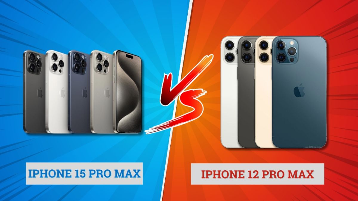 So sánh thiết kế Phone 12 Pro Max và iPhone 15 Pro Max